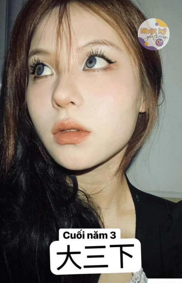 Cuối năm 3, cách trang điểm theo khuynh hướng Tây hơn.