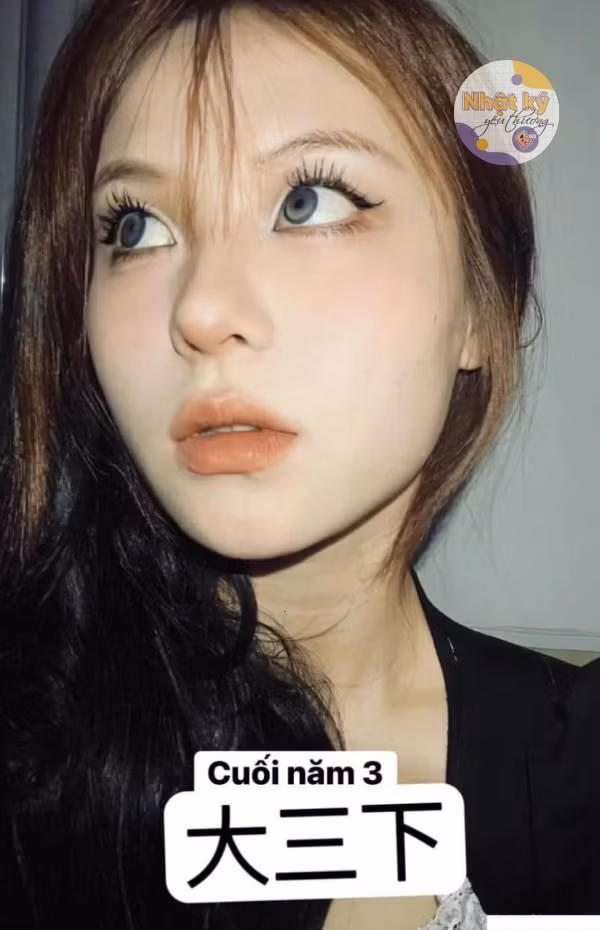 Cuối năm 3, cách trang điểm theo khuynh hướng Tây hơn.
