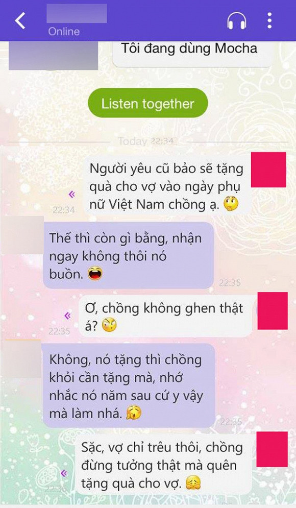 Tin nhắn ''làm nũng'' của một cô vợ nhân ngày Phụ nữ Việt Nam 20/10.