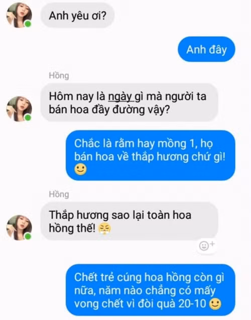 Những câu hỏi "bóng gió"được chị em tận dụng triệt để nhằm nhắc nhở bạn trai khi dịp 20/10 sắp tới.
