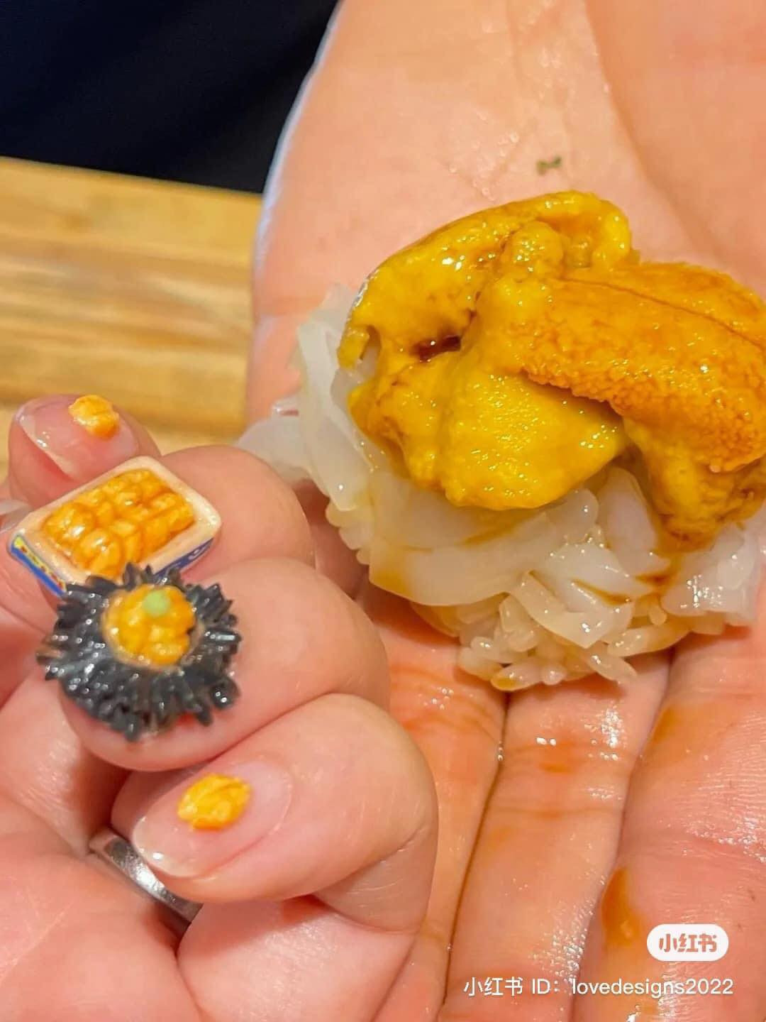 Bộ nail như món sushi thơm ngon.