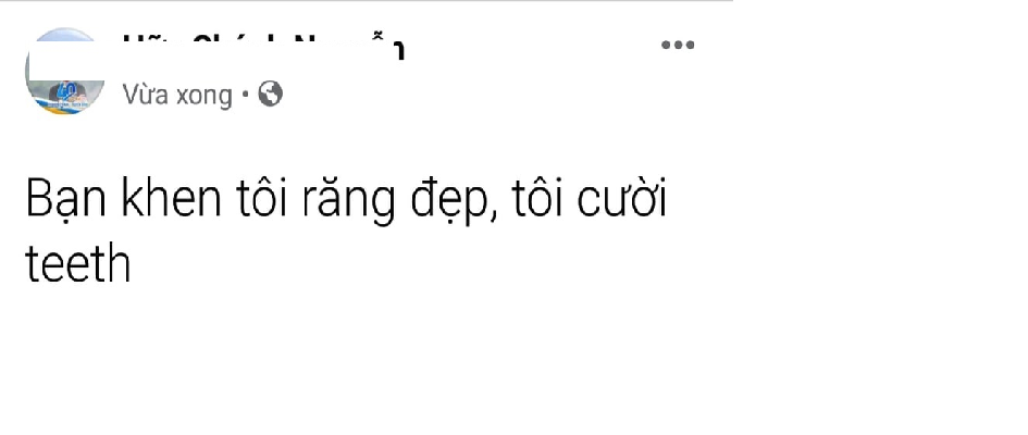 Răng thì là teeth, mà teeth đọc na ná từ "tươi", quá chuẩn rồi còn gì.