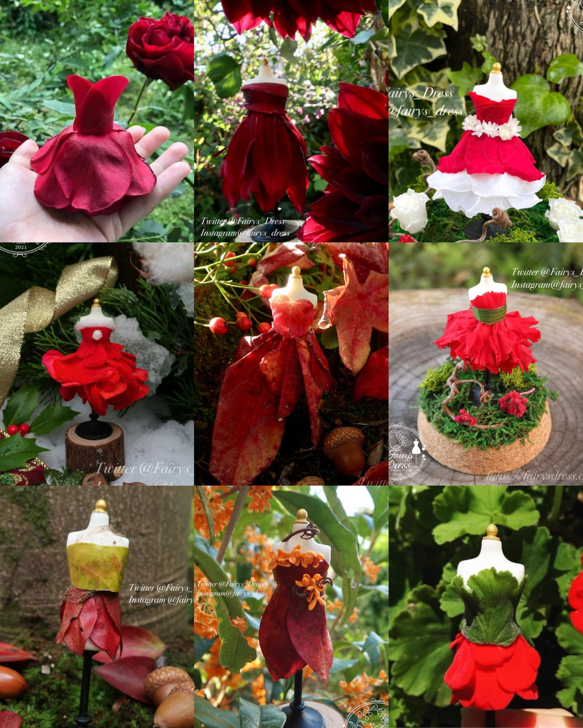 Đôi khi, cô sử dụng những bông hoa mua ở cửa hàng đã bắt đầu héo, những bông hoa bị vứt bỏ trên đường hoặc những bông hoa rụng lấy từ vườn của người khác nếu được phép.