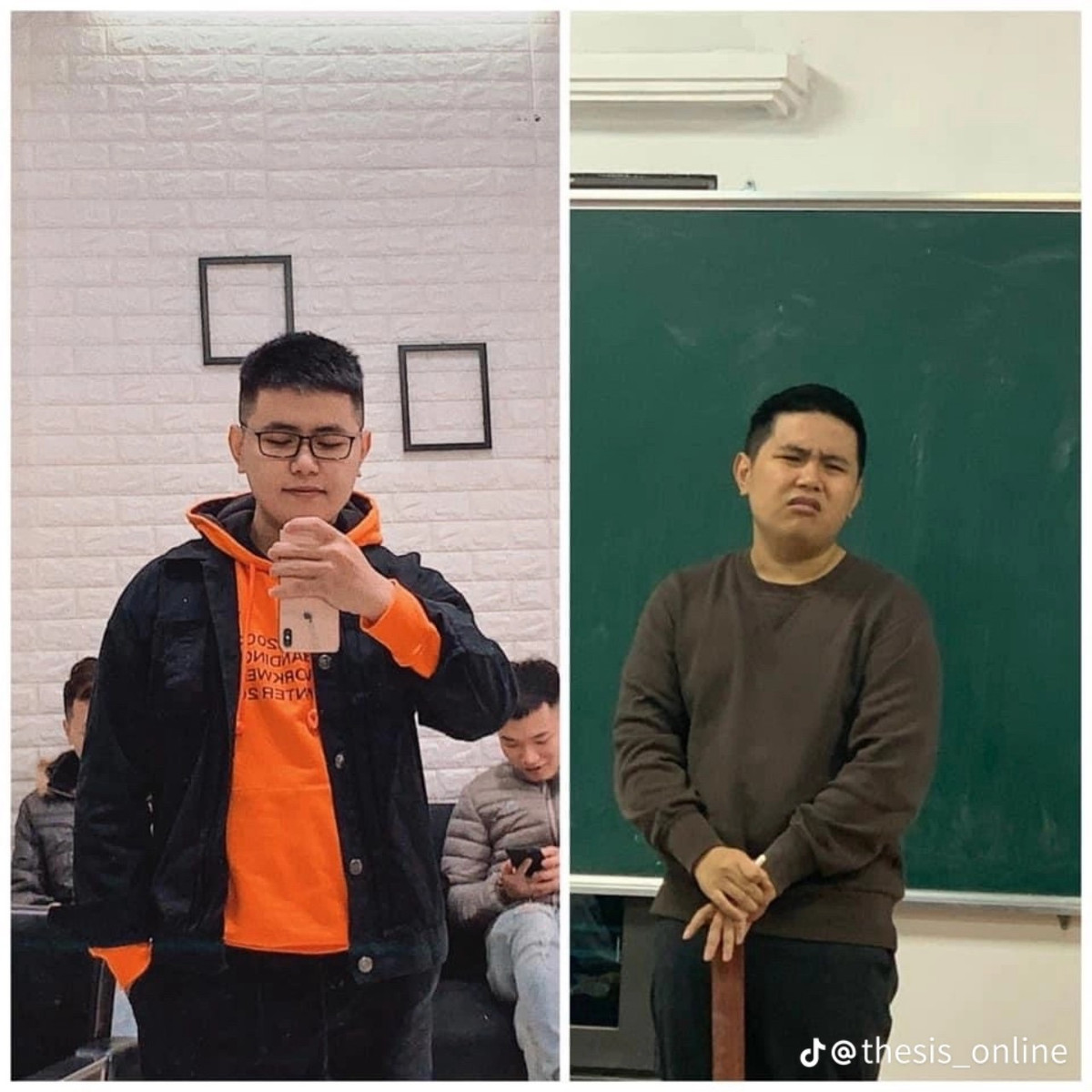 Có vẻ như thầy giáo này đã phải đi dạy 1 lớp có những học sinh khá nghịch ngợm, vậy nên gương mặt thầy mới bất lực thế kia.