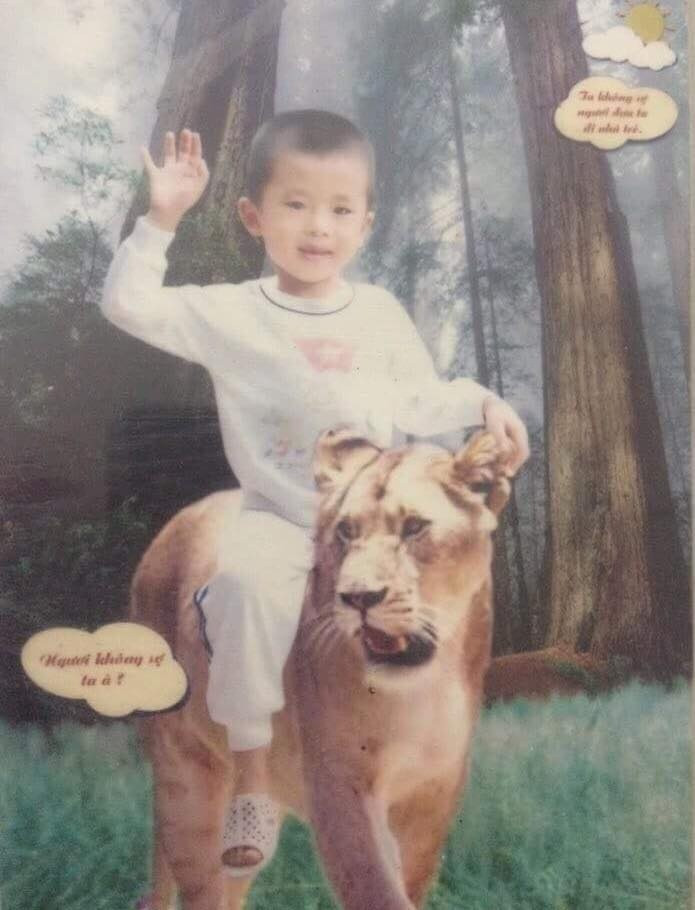 Trào lưu thú vị này khiến dân mạng được một phen cười ná thở khi có quá nhiều bức hình hài hước. Khi photoshop xuất hiện thì việc cưỡi... sư tử quá là đơn giản luôn. "Chị sư tử" vui tính còn cẩn thận hỏi "Ngươi không sợ ta à?". Ảnh: Vũ Nguyễn Tiến Anh