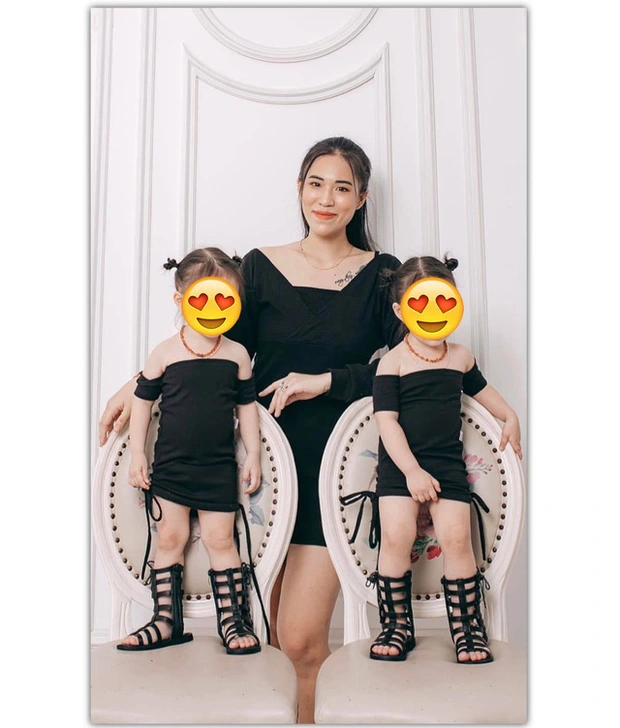 Một thời gian sau hôn nhân, cô nàng đón nhận niềm vui khi mang thai 2 bé gái đầu lòng.