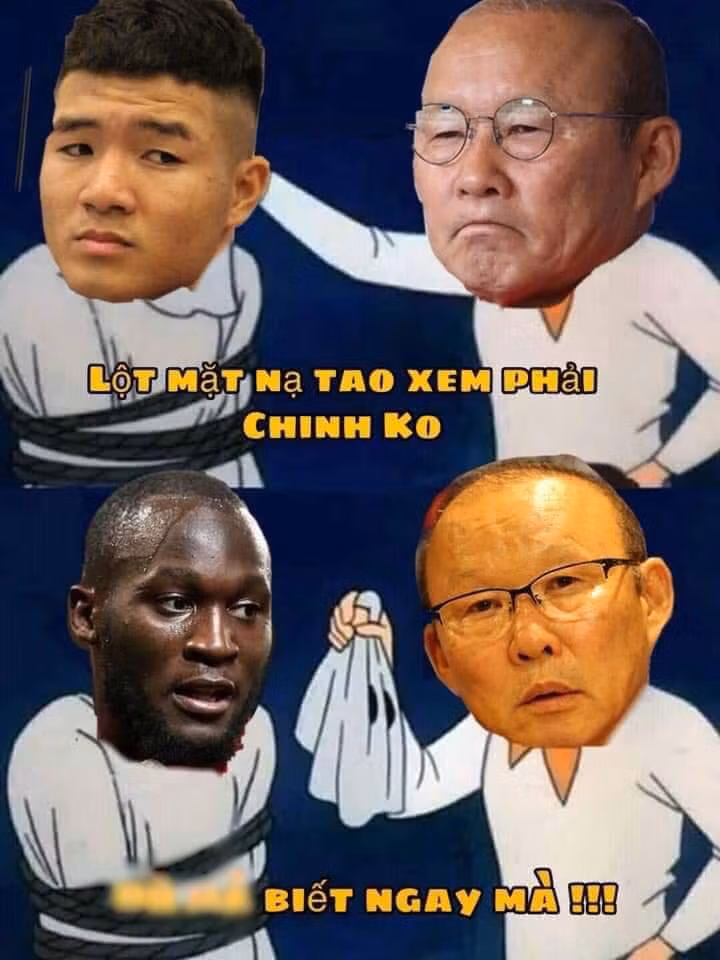 Có lẽ chính HLV Park Hang-seo cũng ngờ ngợ không biết đây có phải Hà Đức Chinh thật hay không?