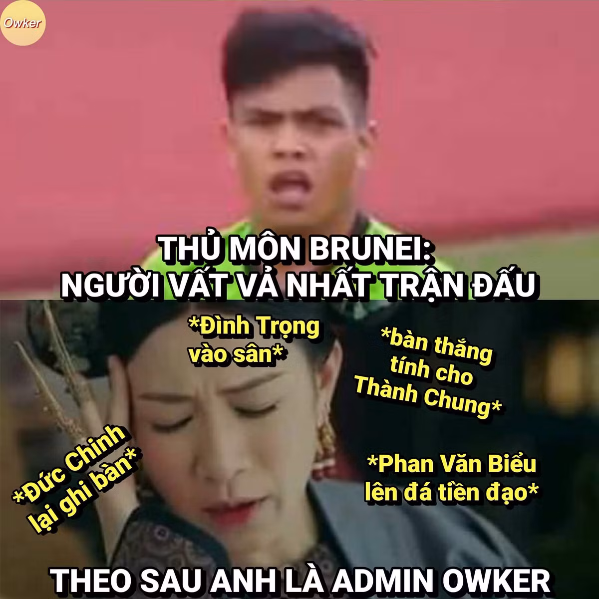 Bên cạnh giải "Quả bóng vàng" được trao cho Đức Chinh thì thủ môn của U22 Brunei cũng được cộng đồng mạng Việt Nam trao cho giải "Vất vả nhất trận đấu" khi liên tục phải vào gôn nhặt bóng.