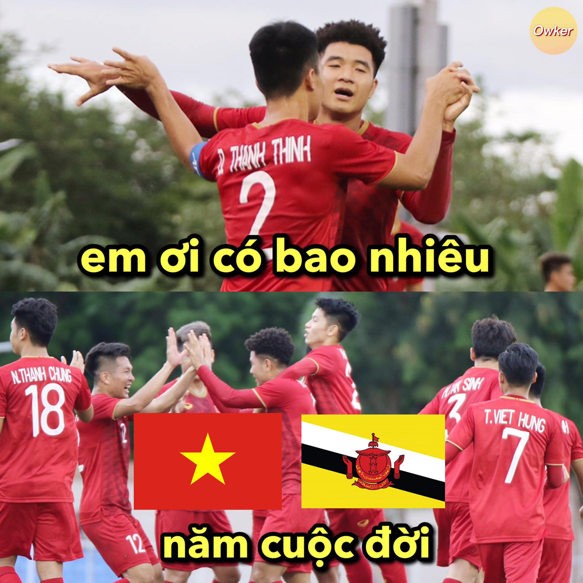 Chung cuộc, U22 Việt Nam giành tỉ số 6-0 trước U22 Brunei.