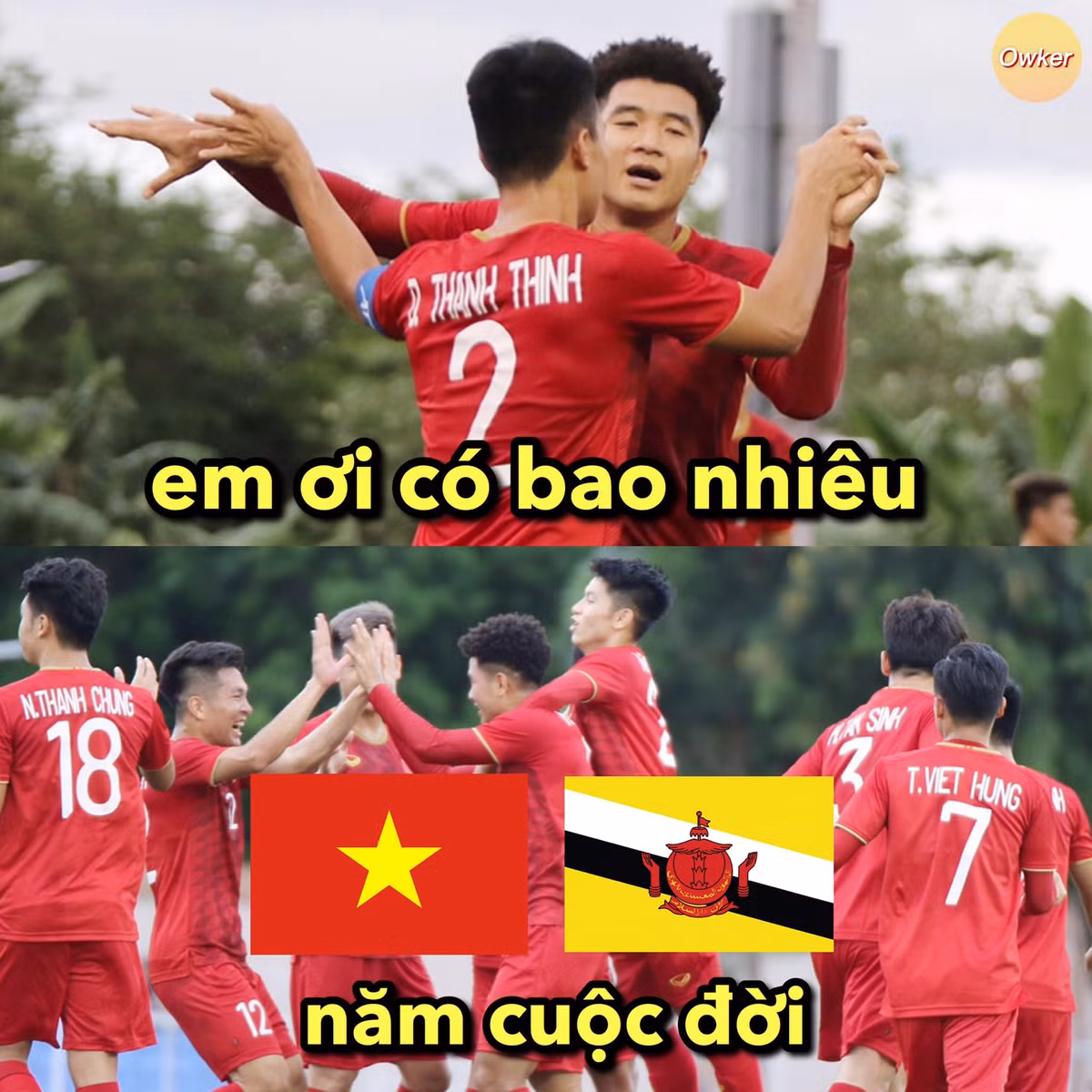 Chung cuộc, U22 Việt Nam giành tỉ số 6-0 trước U22 Brunei.