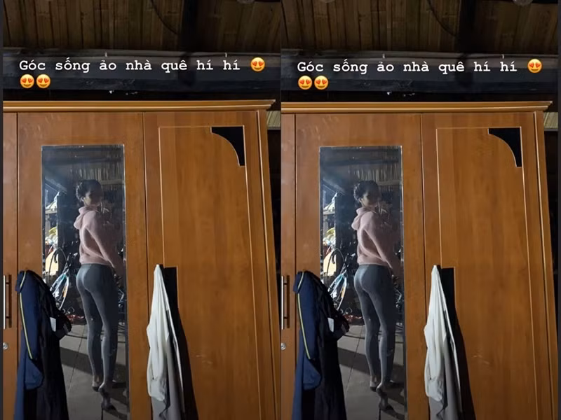 Hình ảnh giản dị của chân dài Ê-đê đã không xa lạ với người hâm mộ, ngay cả khi "sống ảo" cô cũng thể hiện hình ảnh mộc mạc của mình. Không nằm ngoài trào lưu "chụp ảnh qua gương" như những người đẹp khác, H'Hen Niê cũng có bức ảnh của riêng mình nhưng cô nàng không hề "sang chảnh" mà giản dị bất ngờ.