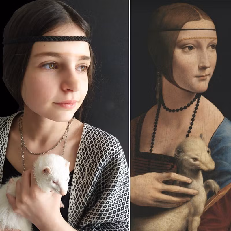 Giống đến từng chi tiết đến thần thái khuôn mặt.