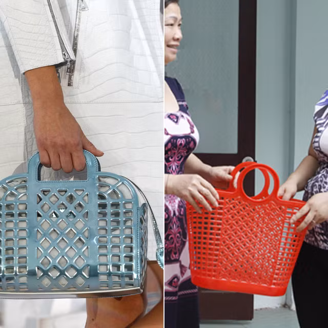 Cần gì đến món quà sang chảnh đắt đỏ bên trái khi chúng ta có sẵn chiếc làn đi chợ của mẹ.