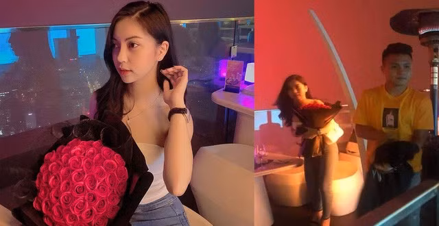 Ngày 8/3, Quang Hải và Nhật Lê bị bắt gặp hẹn hò riêng tại một nhà hàng sang trọng.