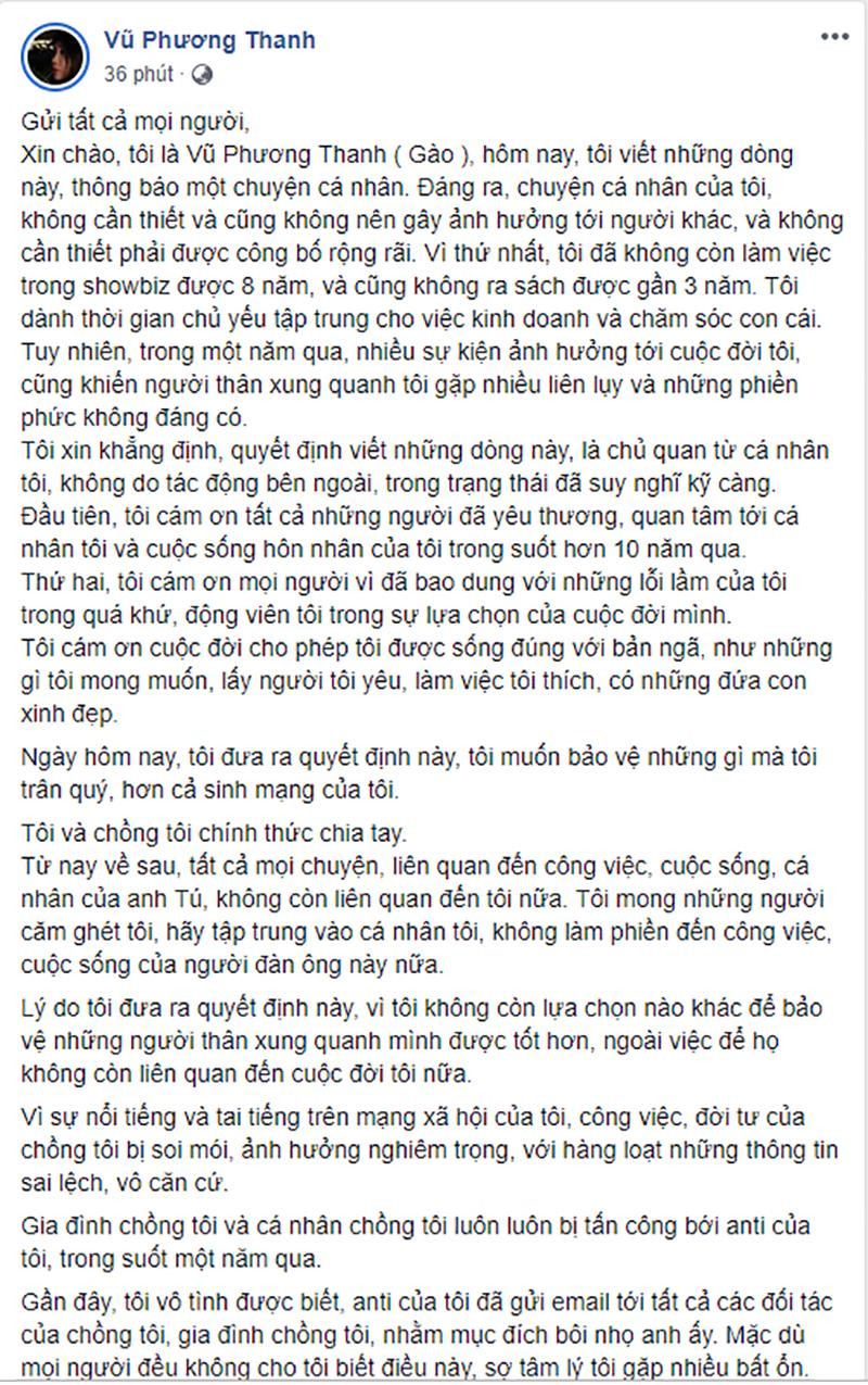 Sự thật “lãng xẹt” từ nhà văn Gào ly hôn với trai đẹp Hồ Tuấn Tú Su that “lang xet” tu nha van Gao ly hon voi trai dep Ho Tuan Tu