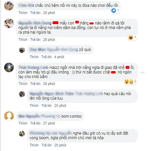 "Đây không phải là bom hàng cho vui nữa mà là lừa đảo, gây mất trật tự, gây ảnh hưởng tới nhiều người. Đề nghị cơ quan chức năng vào cuộc xử lý", "Người đâu mà ác thế, người ta đã vất vả rồi" - Dân mạng bức xúc bình luận.