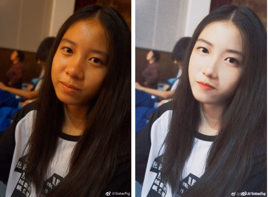 Chẳng ai có thể tin nổi đây thực chất là một người vì các nét trên khuôn mặt hoàn toàn khác biệt. Có chăng chỉ giống kiểu tóc và trang phục.