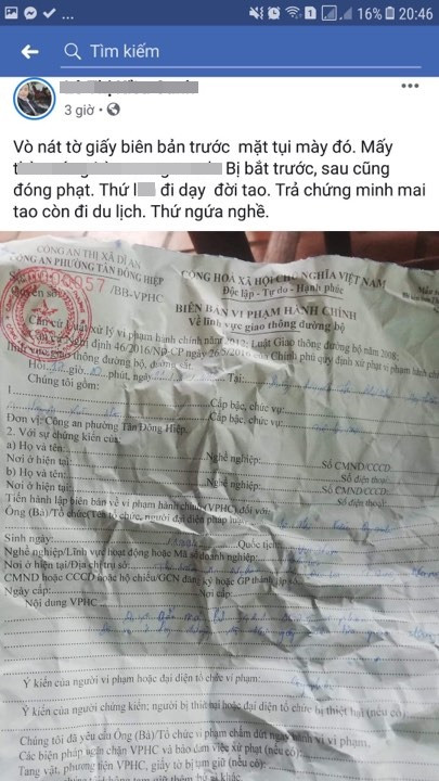 Vi pham luat giao thong bi phat, co gai to thai do khien dan tinh ngao ngan