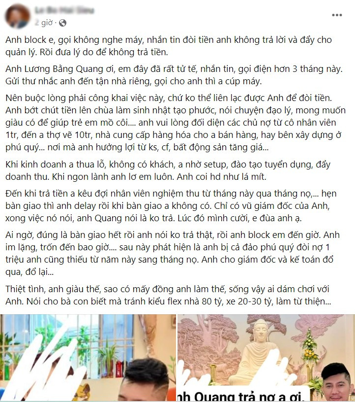 Ban trai Ngan 98 bi to no tien van “phong bat” sang chanh