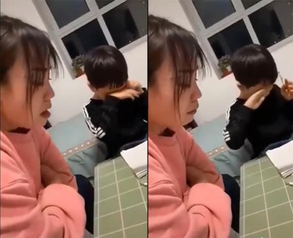 Dạy con học không phải là một việc dễ dàng, có rất nhiều tình huống dở khóc dở cười trong quá trình đó. Bà mẹ này trong lúc cùng con làm bài tập đã bất lực đến nỗi bật khóc.