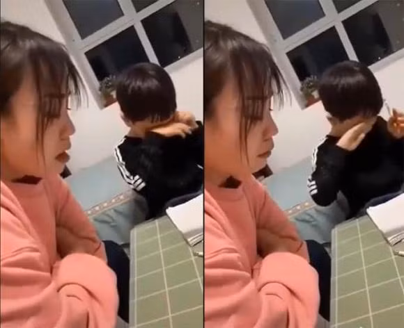 Dạy con học không phải là một việc dễ dàng, có rất nhiều tình huống dở khóc dở cười trong quá trình đó. Bà mẹ này trong lúc cùng con làm bài tập đã bất lực đến nỗi bật khóc.