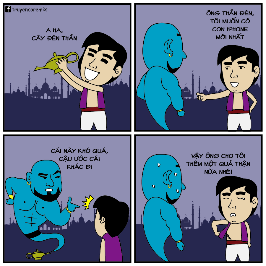 Thần Đèn đừng tưởng mình có giá, chỉ là tôi hết thận để mua iPhone thôi.