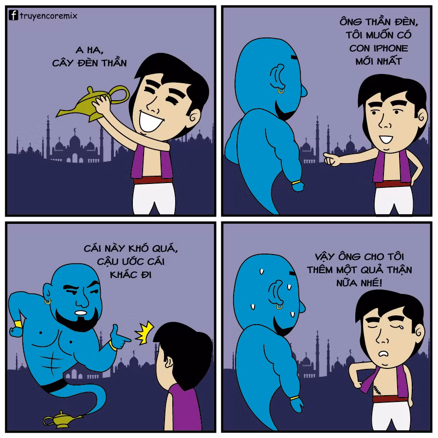 Thần Đèn đừng tưởng mình có giá, chỉ là tôi hết thận để mua iPhone thôi.