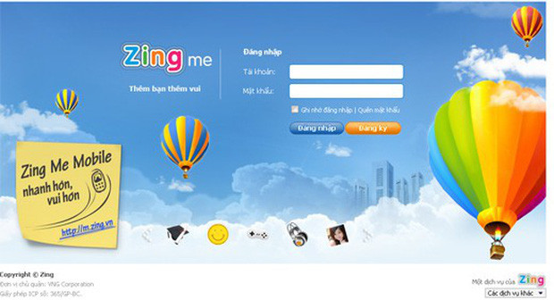 Bên cạnh Yahoo! thì mạng xã hội Zingme cũng khiến lứa đầu 9x điên đảo. Không chỉ cho phép trò chuyện, mạng xã hội này còn có các trò chơi gắn liền với thời "trẻ trâu" như "Khu vườn trên mây", "Nông trại vui vẻ",....