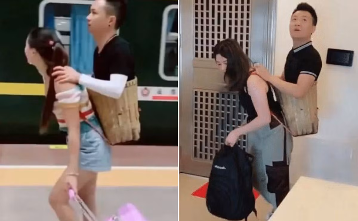 Nhiều năm trước, hình ảnh cô gái tên Ajiao cõng chàng trai khuyết tật Abo ở ga tàu gây xúc động mạnh. Trước khi được chú ý trên truyền thông Trung Quốc, đôi trẻ đã gắn bó gần 10 năm. Trong khi Abo buộc phải cắt bỏ cả hai chân do tai nạn xe hơi, Ajiao cũng mất 1 cánh tay vì tai nạn. Cặp đôi Trung Quốc quen nhau khi cùng làm công nhân trong nhà máy sản xuất vỏ hộp giấy và quyết định nương tựa vào nhau. Dù thu nhập ít ỏi, hai người vẫn hạnh phúc và biết ơn vì đã gặp được nhau.