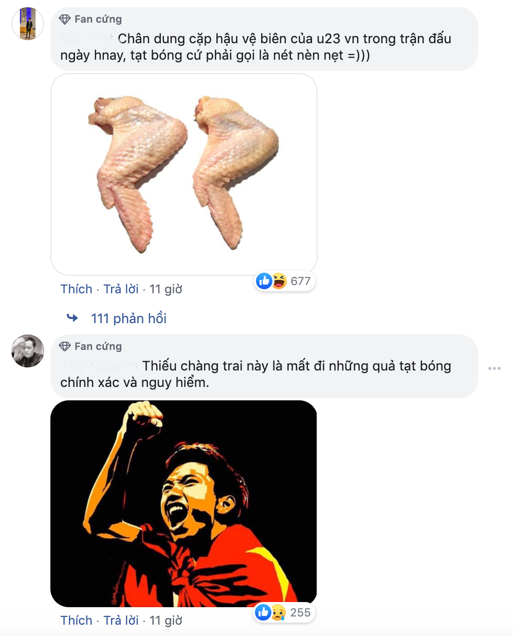 Thậm chí, nhiều người còn đùa rằng cặp chạy cánh của đội tuyển U23 Việt Nam khiến họ chỉ muốn đem đi...chiên bơ. Chứng kiến các hậu vệ cánh chơi quá lỏng mới hiểu được Văn Hậu, Trọng Hoàng có lối đá đẳng cấp hơn hẳn. Không có sự cống hiến Văn Hậu tại VCK U23 Châu Á năm nay là sự mất mát cực kỳ lớn.