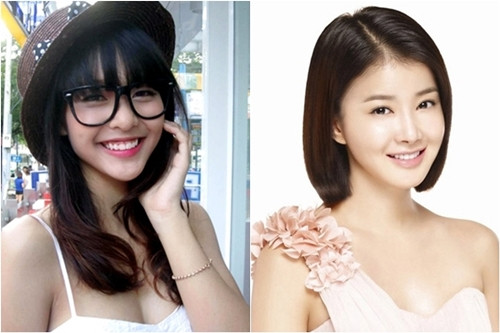 Khả Ngân - Lee Si Young. Khả Ngân là một trong những hot girl Việt được giới truyền thông nước ngoài ca ngợi. Khi xuất hiện trên báo Hàn, 9x này được ví là bản sao của nữ diễn viên, vận động viên quyền anh Lee Si Young. Từ gương mặt đến nụ cười, Khả Ngân đều rất giống Lee Si Young.