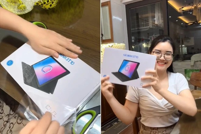 Nữ Tiktoker đã quay video quay cận cảnh chiếc máy tính bảng được gia đình Quyền Leo tặng và cho biết thiết bị này liên tục gặp hiện tượng giật lag, đơ máy và không chạy mượt như bình thường. Các chức năng cảm ứng cơ bản trên máy tính bảng này hoạt động rất kém mà theo như chính cô nàng chia sẻ thì nó "không dùng được".