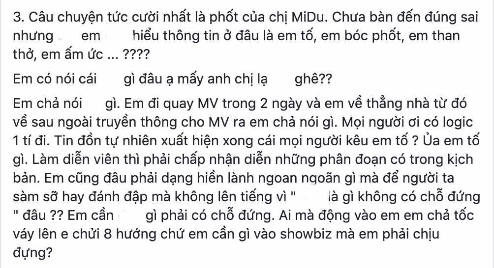 Mới đây, trang cá nhân của Linh Ngọc Đàm bất ngờ chia sẻ một đoạn trạng thái dài về những việc không mấy hay ho cô gặp phải trong thời gian gần đây. Trong đó, nữ streamer có nhắc đến scandal tố hot girl Midu sống hai mặt, giả tạo.