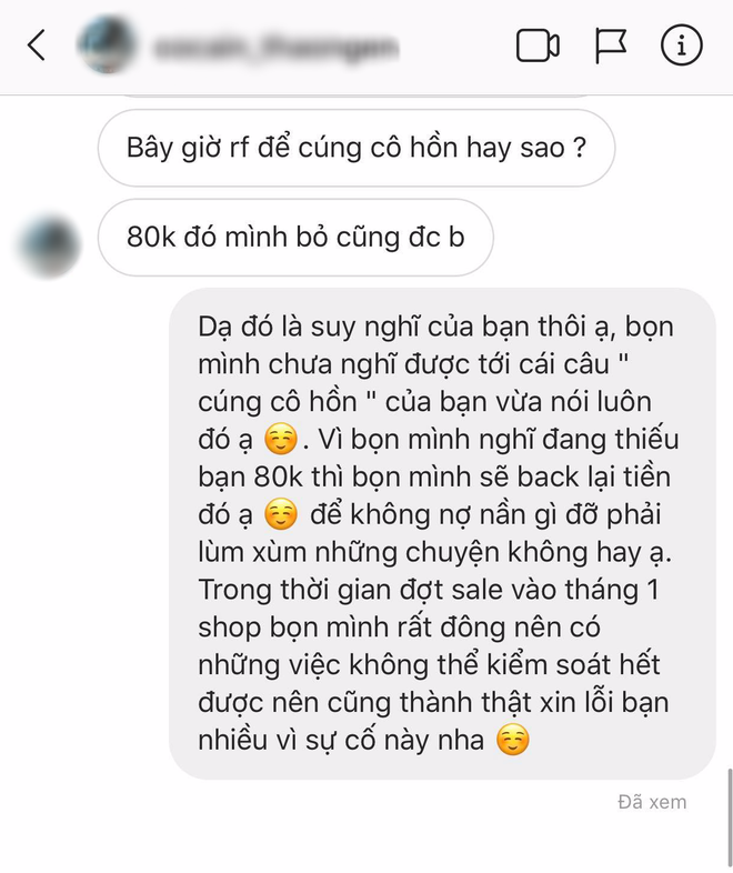 Chỉ đến 7 tháng sau đó, khi vụ việc trở nên ầm ĩ, hot girl Sài Gòn mới chịu trả tiền cho khách kèm lời xin lỗi thiếu chân thành.