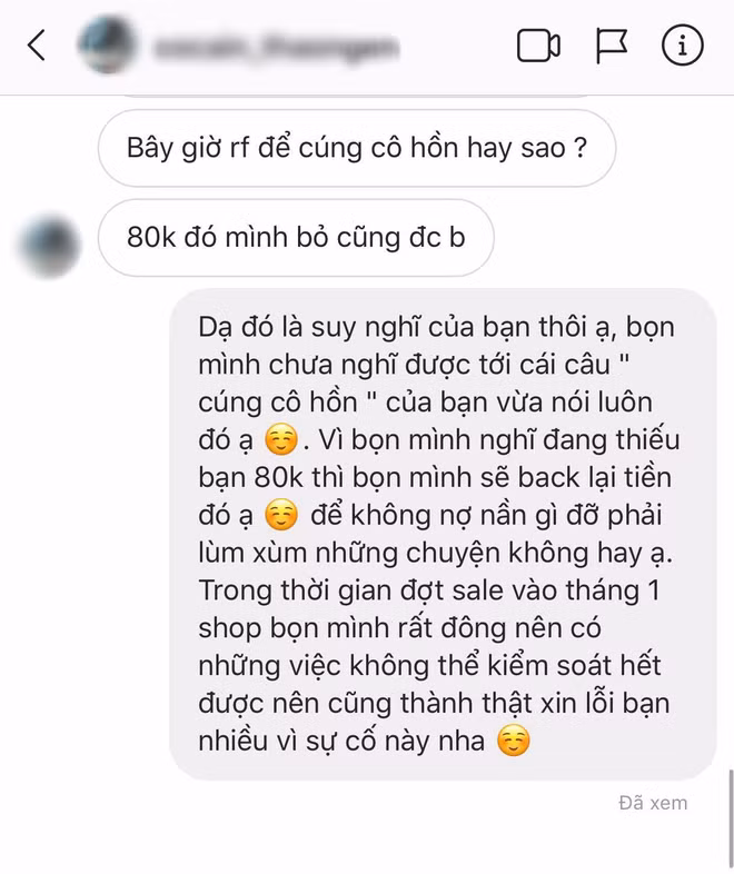 Chỉ đến 7 tháng sau đó, khi vụ việc trở nên ầm ĩ, hot girl Sài Gòn mới chịu trả tiền cho khách kèm lời xin lỗi thiếu chân thành.