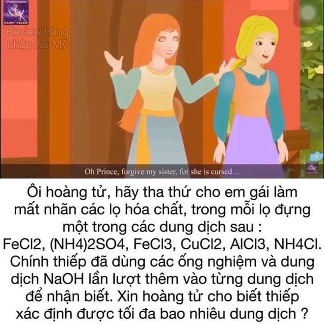 Khi dân chuyên Hoá "đú trend" thì người em gái không còn bị trúng lời nguyền nữa, thay vào đó là...làm mất nhãn các lọ hoá chất trong phòng thí nghiệm cực kỳ hack não.