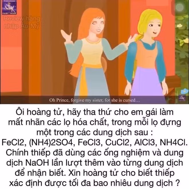 Khi dân chuyên Hoá "đú trend" thì người em gái không còn bị trúng lời nguyền nữa, thay vào đó là...làm mất nhãn các lọ hoá chất trong phòng thí nghiệm cực kỳ hack não.