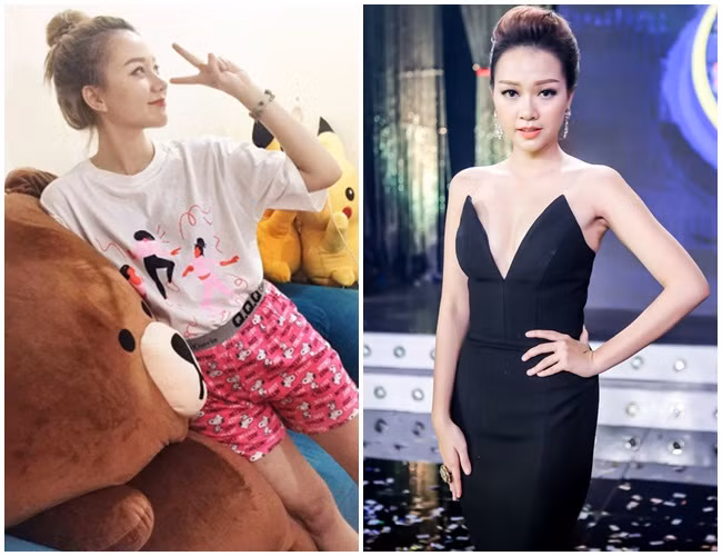 Băng Di là một trong những sao nữ không ngần ngại khoe ảnh lôi thôi khi ở nhà. Trái ngược hình ảnh cô hot girl xinh đẹp nổi danh 1 thời, Băng Di thoải mái mặc quần đùi hoa và áo phông cùng tông màu. Cô còn hài hước cắm thùng, tự tin tạo dáng.