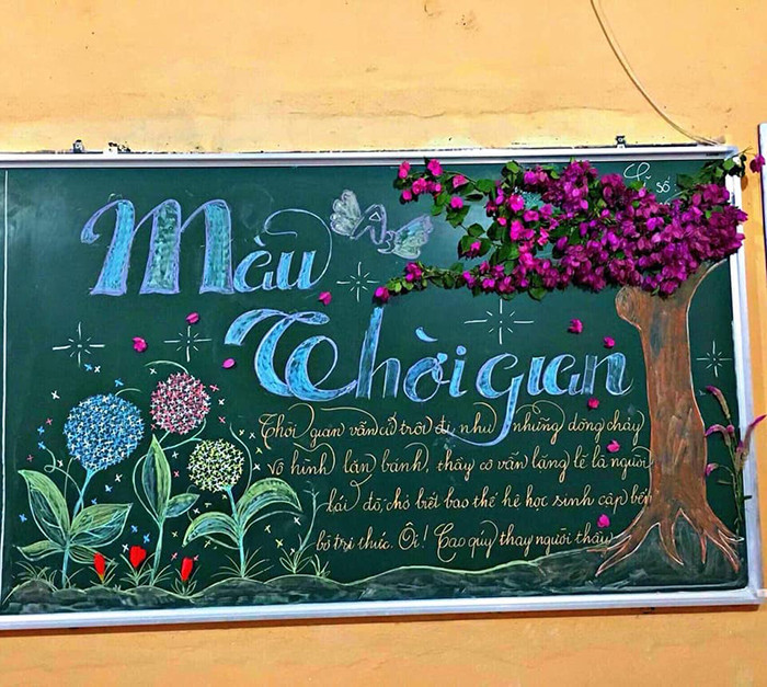 Để thực hiện được những tác phẩm báo tường độc đáo này, mỗi lớp sẽ cử ra 5 bạn "múa phấn".