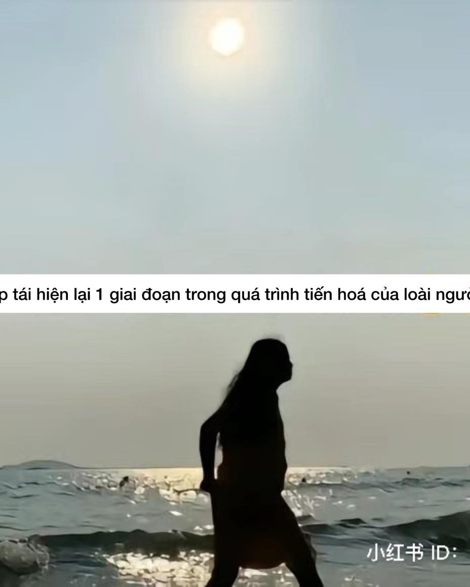 Nhờ người yêu chụp, cô gái hóa thành Tôn Ngộ Không lúc nào không hay.