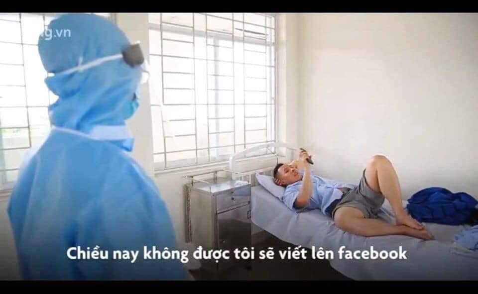 Vũ Khắc Tiệp từng cho biết sẽ "bóc phốt" khu cách ly lên Facebook vì có điều kiện nghèo nàn, không gian ngột ngạt khác xa bên ngoài.