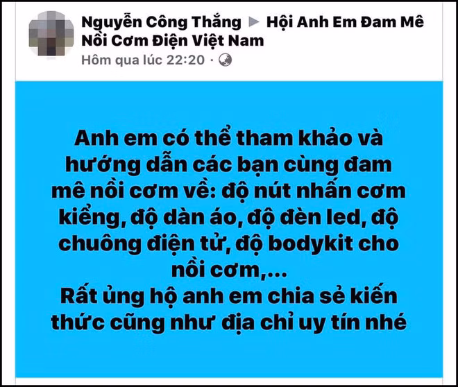 Thậm chí nồi cơm điện còn được độ với dàn đèn led, áo, bodykit như chơi xe. Chẳng biết có ai độ nồi cơm điện thật không nhưng nếu có cũng chỉ khiến người khác hết hồn.