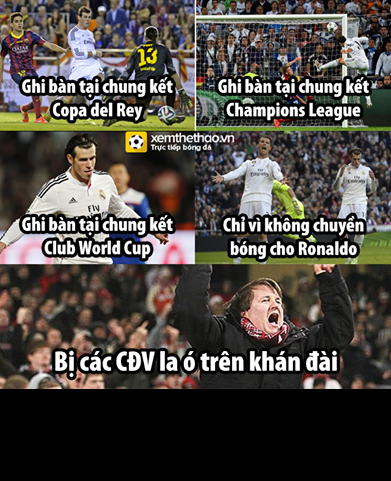 Mặc dù thi đấu rất xuất sắc trong trận đấu vừa qua của Real Madrid nhưng Bale vẫn bị khán giả la ó vì không chuyền bóng cho Ronaldo ghi bàn trong một tình huống tấn công.