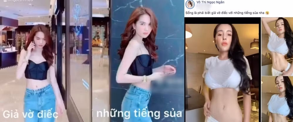 Ngay lúc này đây, khán giả tiếp tục tranh cãi vì thấy rằng Ngân 98 đang ngày càng đi theo con đường của người đẹp gốc Trà Vinh. Dù cô từng khẳng định không muốn liên quan đến Ngọc Trinh nhưng việc liên tục khẳng định mình sở hữu eo 49cm có thể soán ngôi eo 53cm của "đàn chị", dùng eo đeo kính hay cả phát ngôn: "Sống là phải biết giả vờ điếc với những tiếng sủa" cũng đều xuất phát từ "nữ hoàng nội y".