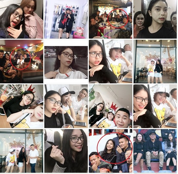 Khi còn yêu nhau, Nhật Lê và Quang Hải cùng chơi thân với hội cầu thủ của CLB Hà Nội, thế nhưng khi chia tay, cô nàng dường như không còn gặp gỡ hay đi chơi cùng hội bạn này nữa.