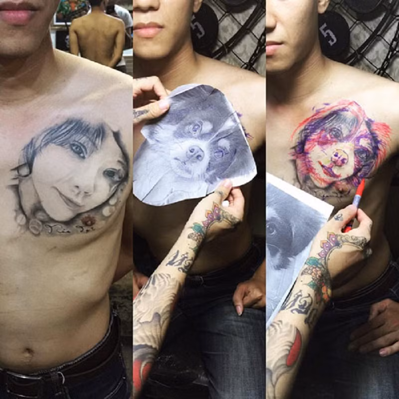 Không biết cô gái này đã làm gì khiến người yêu cũ hận thù đến nỗi biến mặt cô nàng thành...con chó khiến dân mạng vừa buồn cười vừa thương.