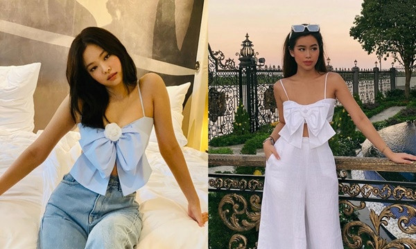 Tiếc áo nơ cực hot năm nay được hai cô nàng lăng xê cách đây khá lâu.