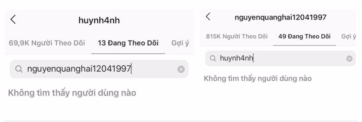 Cặp đôi này liên tục có những hành động khó hiểu khiến fan phải chóng mặt theo dõi, chỉ mới đây thôi họ phát hiện Quang Hải và Huỳnh Anh đều đã bỏ theo dõi nhau trên mạng xã hội. Chuyện này cũng không bất ngờ vì nó đã lặp đi lặp lại nhiều lần.