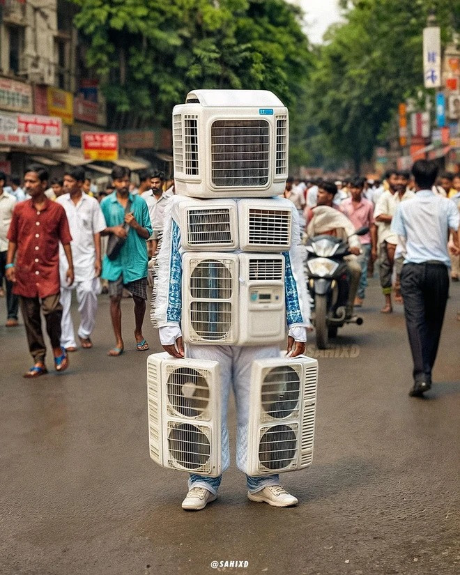 Người quạt di động.