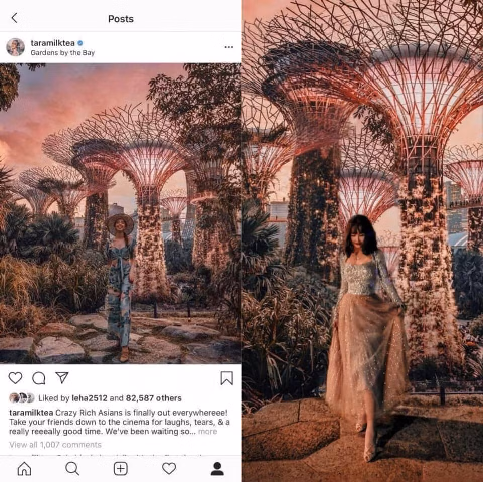 Ngoại trừ 2 nữ chính khác nhau, còn lại khó để chỉ ra điểm khác biệt giữa 2 bức ảnh.